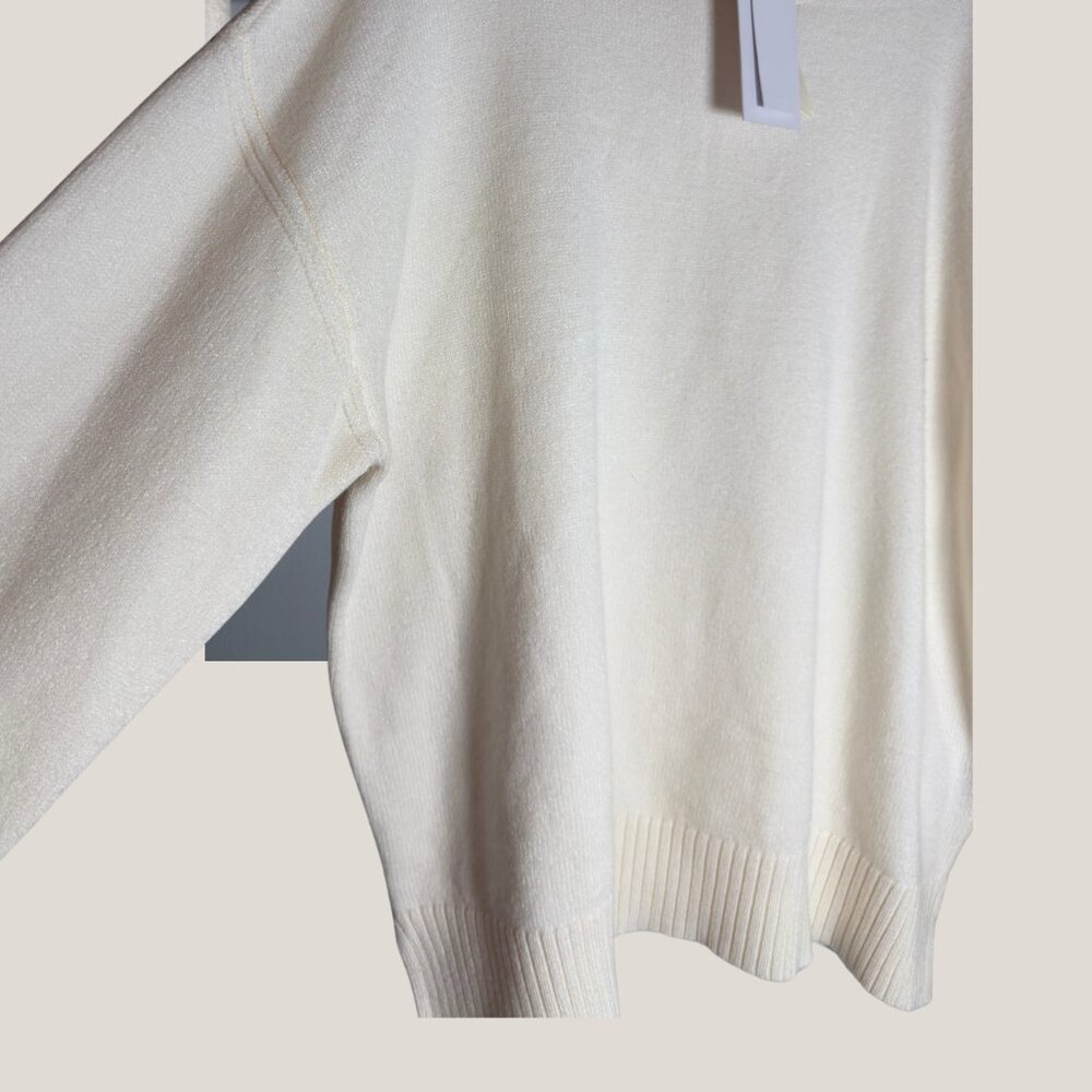 Women's Magashoni Cream Sweater, XL - Picture 3 of 8